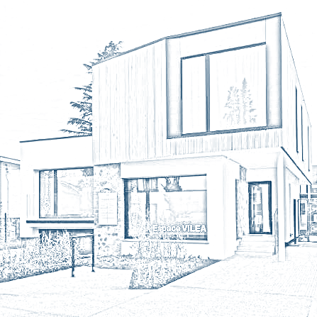 Croquis de la façade de l'Espace VILEA